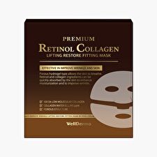 WellDerma Premium Retinol Collagen Lifting Restore Fitting Mask Set - 25g x 4 sheets