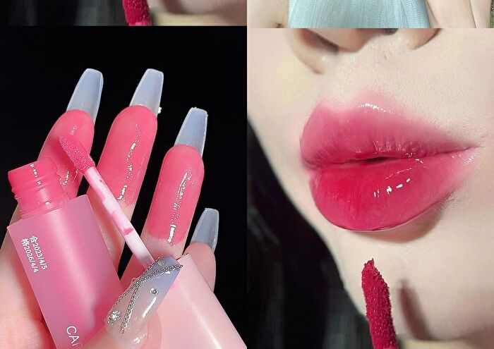 Love Heart Mirror Lip Gloss - 6 Colors - 03# Nude Brown - 3.5g