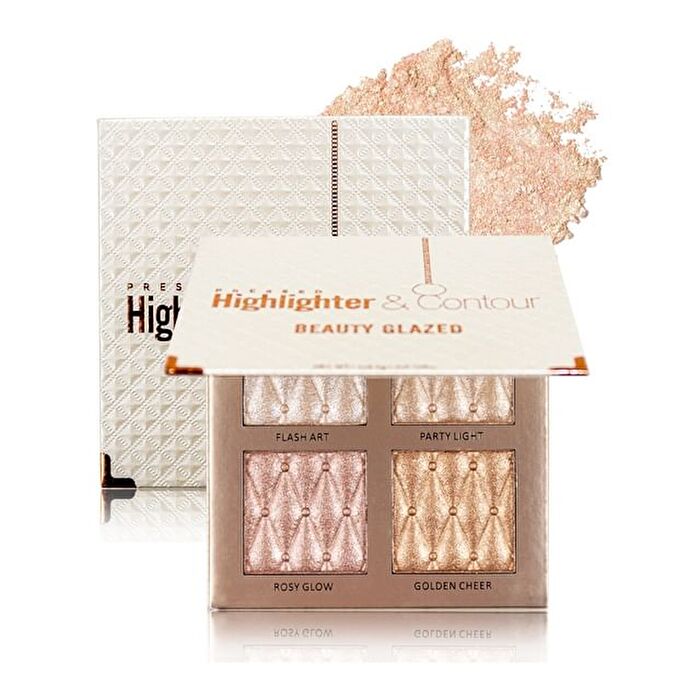 Beauty Glazed 4 Colours Pearl Highlighter Palette - 4 Colours Palette (4 x 4.5g)