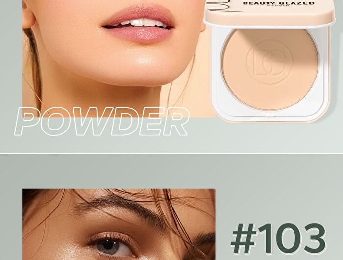 Beauty Glazed Full Coverage Velvet Compact Powder - 4 Shades - #104 Pearl - 10g