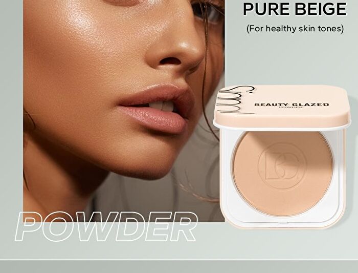 Beauty Glazed Full Coverage Velvet Compact Powder - 4 Shades - #104 Pearl - 10g