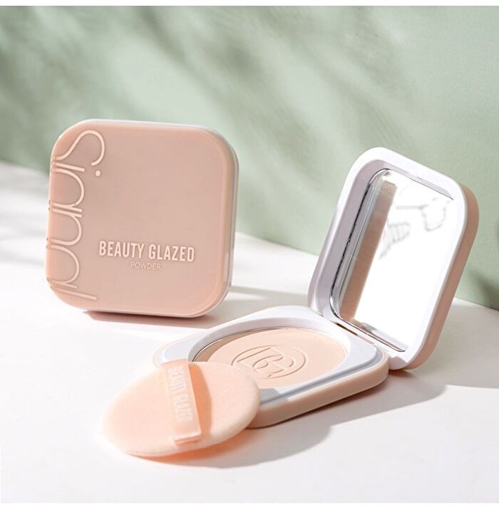 Beauty Glazed Full Coverage Velvet Compact Powder - 4 Shades - #104 Pearl - 10g