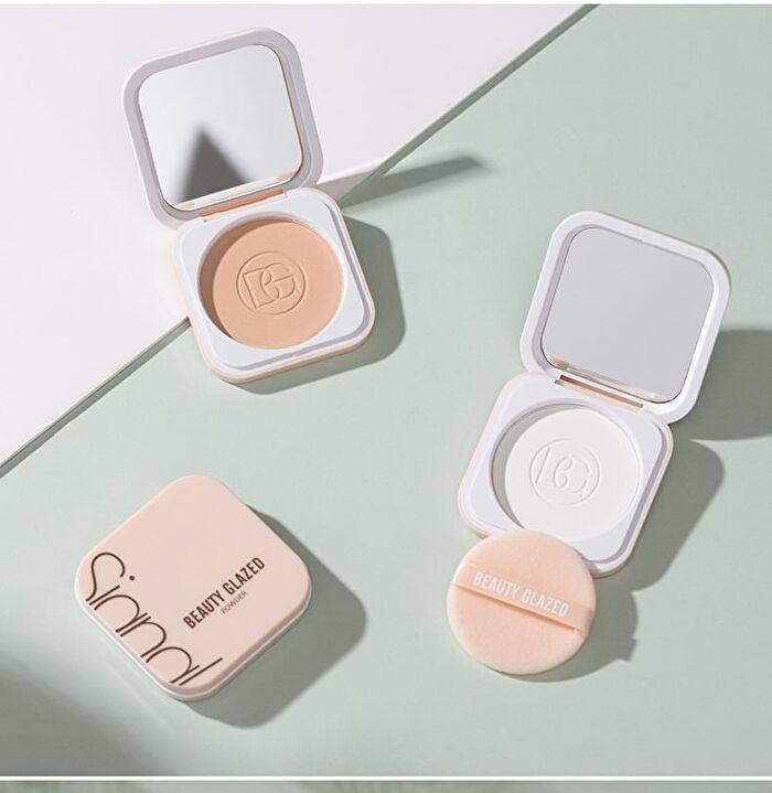 Beauty Glazed Full Coverage Velvet Compact Powder - 4 Shades - #104 Pearl - 10g