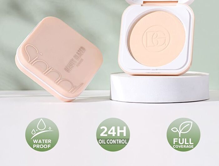 Beauty Glazed Full Coverage Velvet Compact Powder - 4 Shades - #104 Pearl - 10g