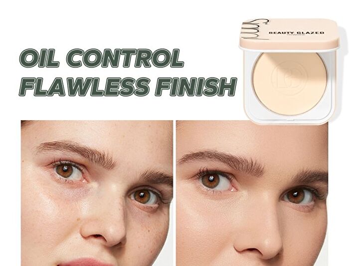 Beauty Glazed Full Coverage Velvet Compact Powder - 4 Shades - #104 Pearl - 10g