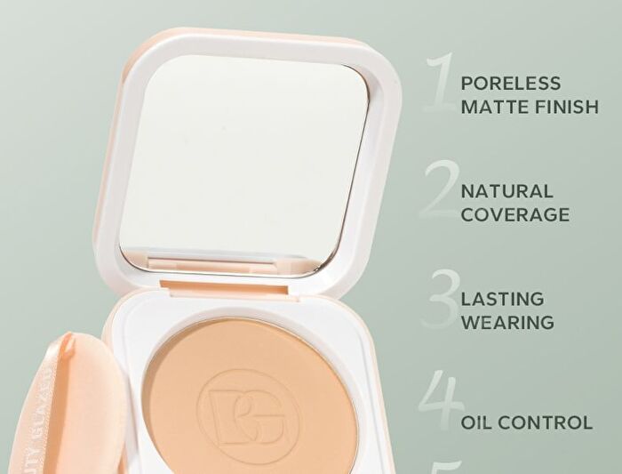 Beauty Glazed Full Coverage Velvet Compact Powder - 4 Shades - #104 Pearl - 10g
