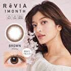 ReVIA 1 Month Color Lens Brown 1 pc or 2 pcs - P-1.75 (1 pc)