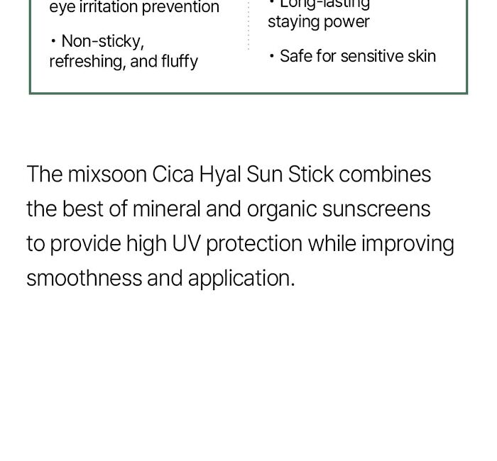 mixsoon Cica-Hyal Sun Stick - 15g