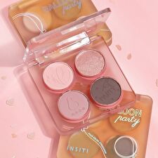 Insiti Balloon Party Quad Eyeshadow Palette - 3 Types - 01# Wood Tea Brown - 5.1g