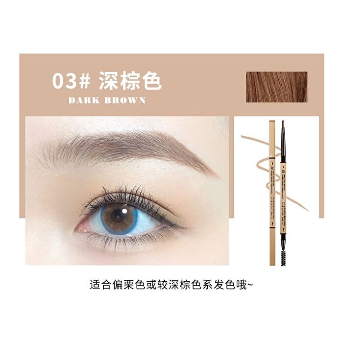 Dual Head Eyebrow Pencil - 3 Colors - #01 Light Brown