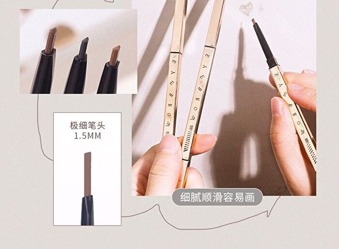 Dual Head Eyebrow Pencil - 3 Colors - #02 Khaki Brown