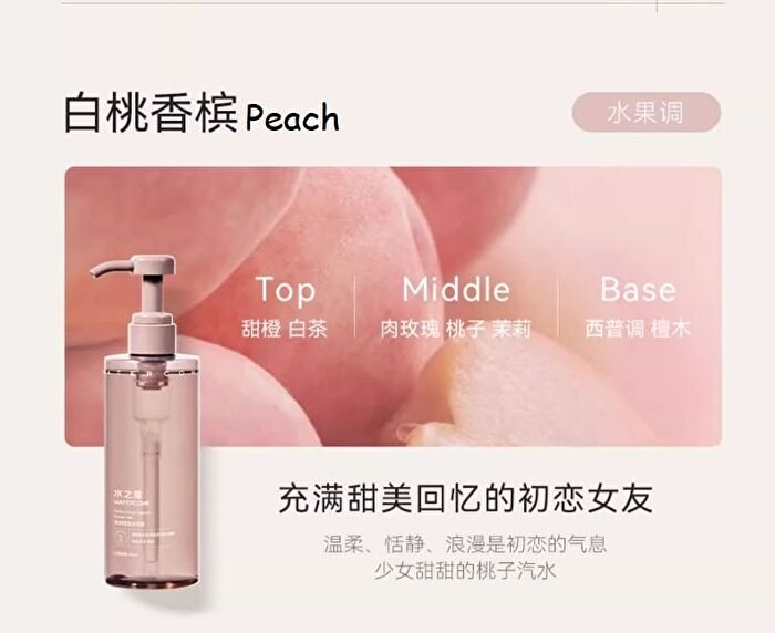 Watercome Moisturizing Fragrance Shower Gel - 5 Types - White Tea - 400ml