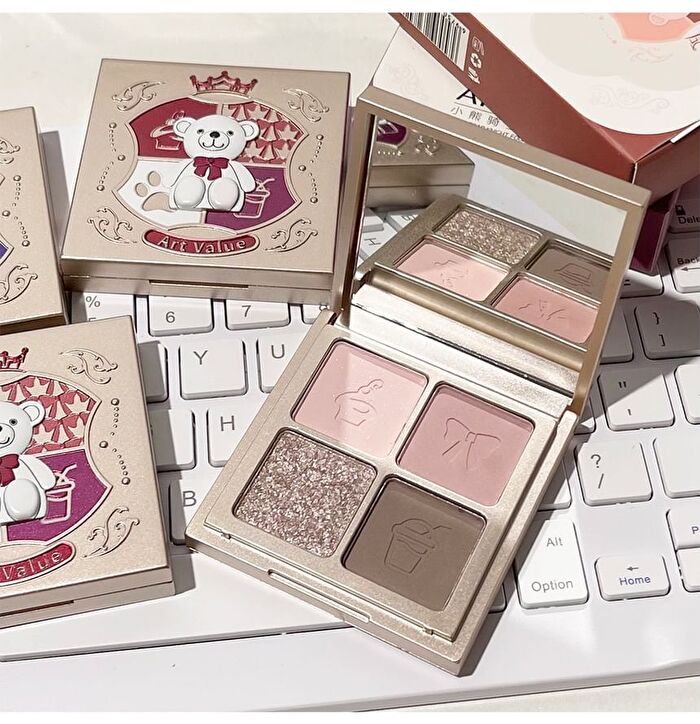 Little Bear Knight 4 Colours Eyeshadow Palette - 01# Summer Brown (1.5g x 4)