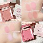 4 Colours Cartoon Embossed Matte Blush Palette - 01# Milky Apricot (2g x 4)