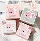 4 Colours Cartoon Embossed Matte Blush Palette - 01# Milky Apricot (2g x 4)