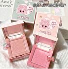 4 Colours Cartoon Embossed Matte Blush Palette - 01# Milky Apricot (2g x 4)