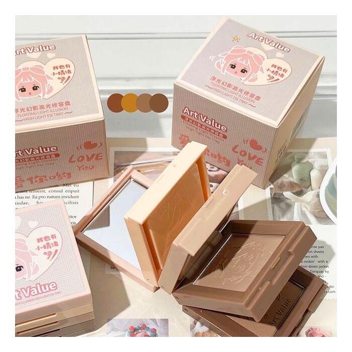 Cartoon Embossed Highlight & Contouring Palette - 01# (2g x 4)