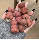 Bear Keyring Matte Lip Mud - 9 Colours - 01# White Peach - 1.7g