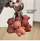 Bear Keyring Matte Lip Mud - 9 Colours - 01# White Peach - 1.7g