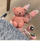 Bear Keyring Matte Lip Mud - 9 Colours - 01# White Peach - 1.7g