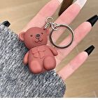 Bear Keyring Matte Lip Mud - 9 Colours - 01# White Peach - 1.7g