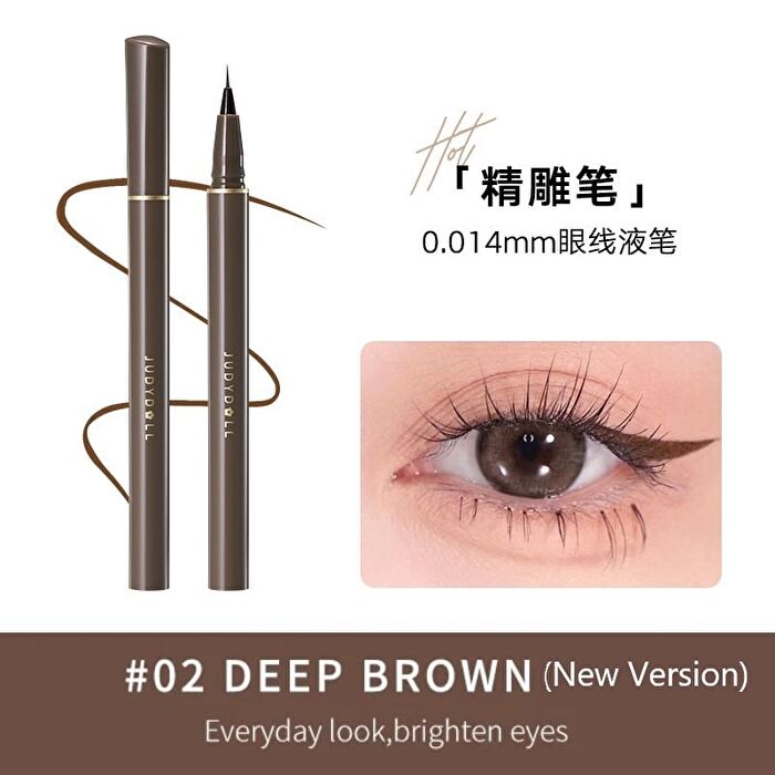 Slim Liquid Eyeliner - 4 Classic Ultra-Fine Colours - #03 Medium Brown - 400mg (new version)