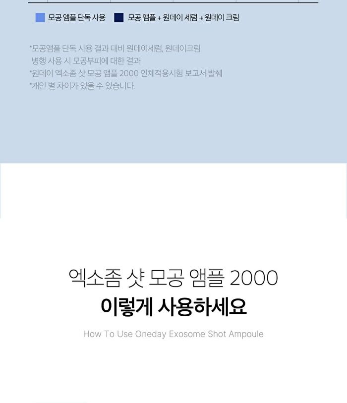 One Day Exosome Shot Pore Ampoule 2000 - 30ml