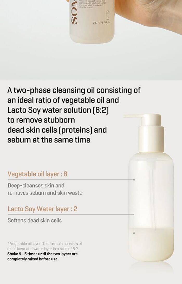 Lacto Soy Sebum & Blackhead Cleansing Oil - 200ml