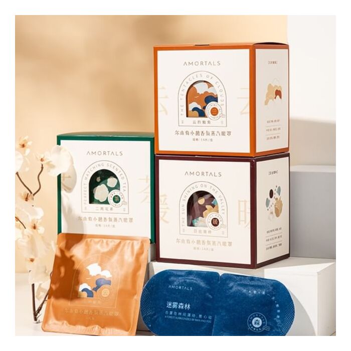 Light Aroma Steam Eye Mask - 4 Types - Cloud Tentacles - 1 box (14pcs)