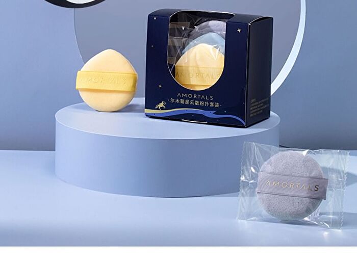 Amortals Nebula Loose Powder Puff Set - 2 Types - Large Puff Set (3pcs, 60*15mm)