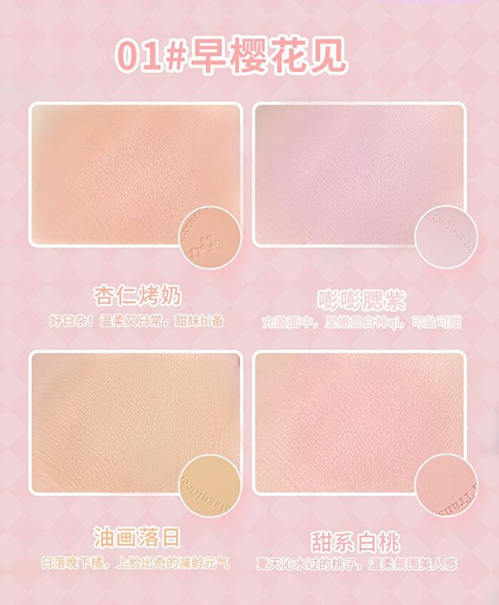 4 Colors Blusher Palette - 2 Colors - #2