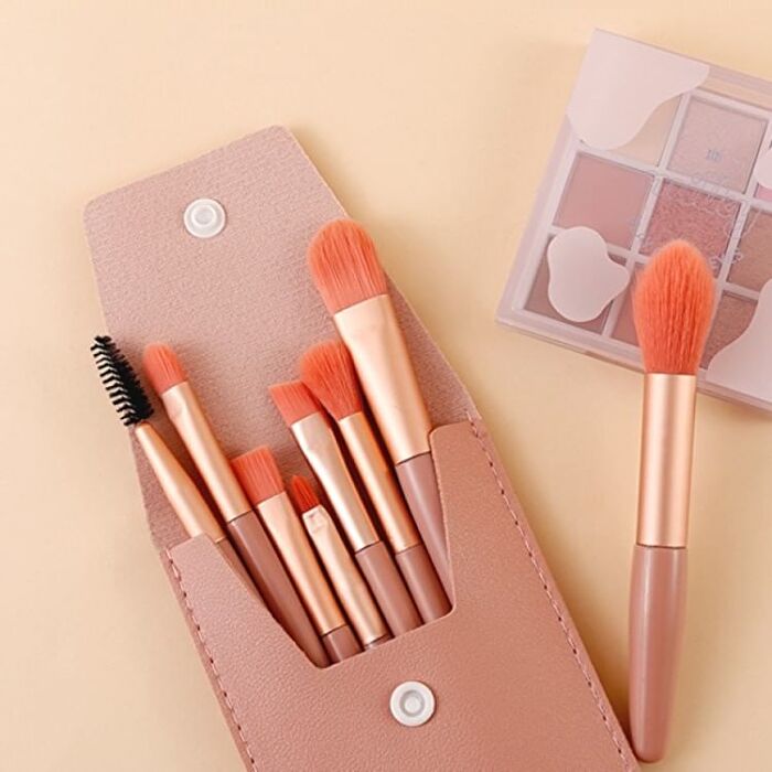 Makeup Brush Set  - 4 Colors - #Light Pink