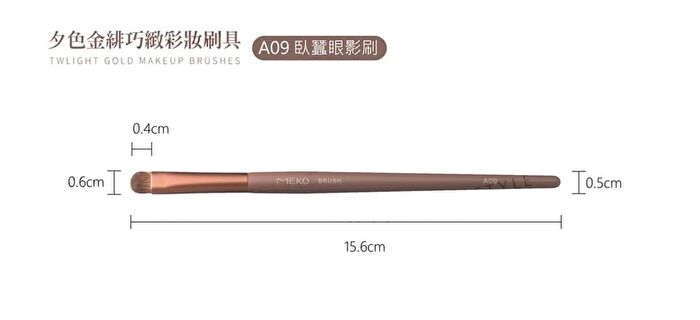 Meko Twilight Gold Artistry Brush Series Silkworm Eyeshadow Brush - A09