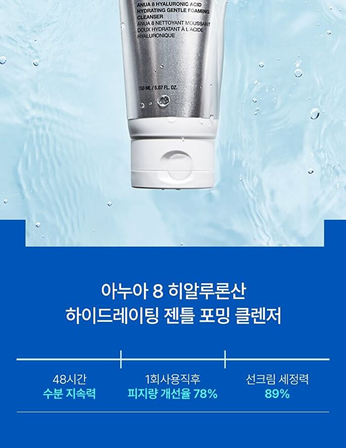 8 Hyaluronic Acid Hydrating Gentle Foaming Cleanser - 150ml
