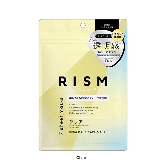 RISM Daily Care Mask - Clear - 7 pcs