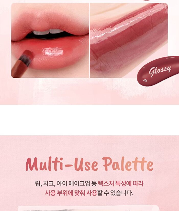Mood Painting Lip & Cheek Palette - 4 Types - #03 Pink Coloring