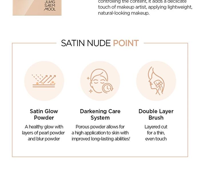 Jung Saem Mool Skin Nuder Pact Satin Nude - 9g