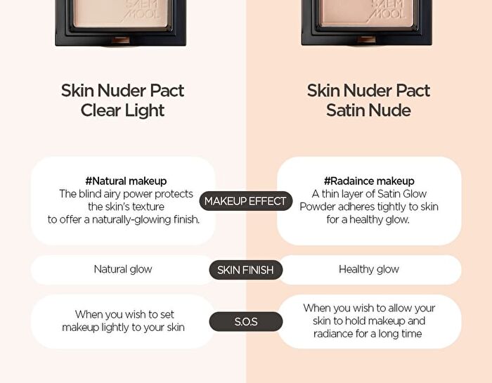 Jung Saem Mool Skin Nuder Pact Satin Nude - 9g