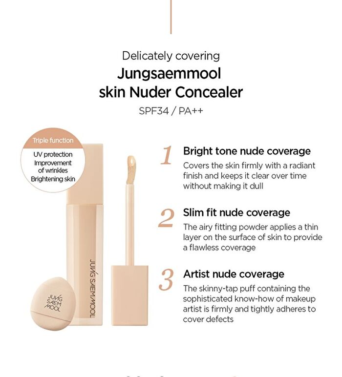 Jung Saem Mool Skin Nuder Concealer - 3 Colors - Light