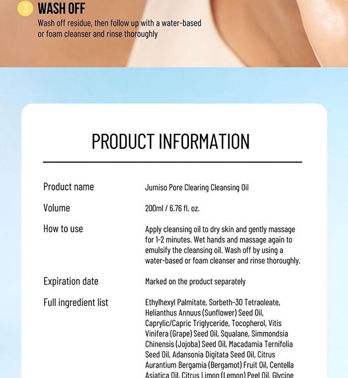 Jumiso Pore Clearing Cleansing Oil - 200ml