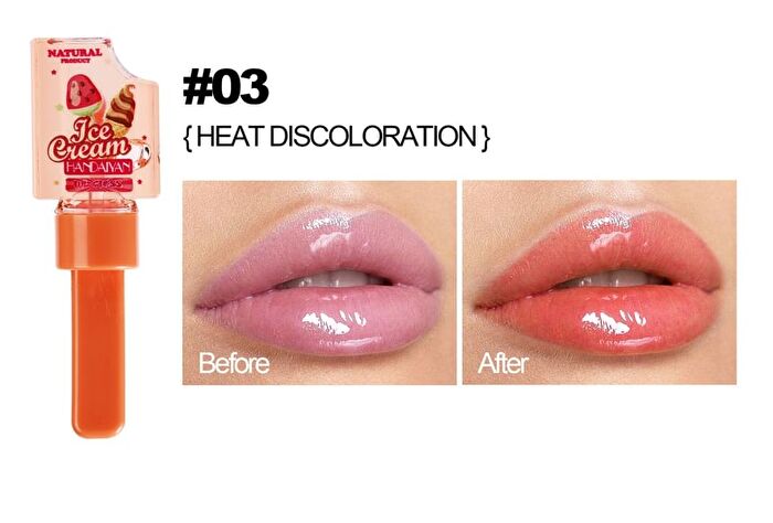 Handaiyan Ice Cream Lip Oil - 6 Colors - 1# Green (Clear) - 9ml