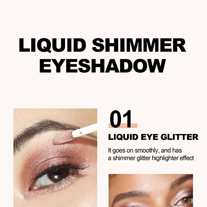 Shimmer Liquid Eyeshadow - 12 Colors - 02# - 4ml