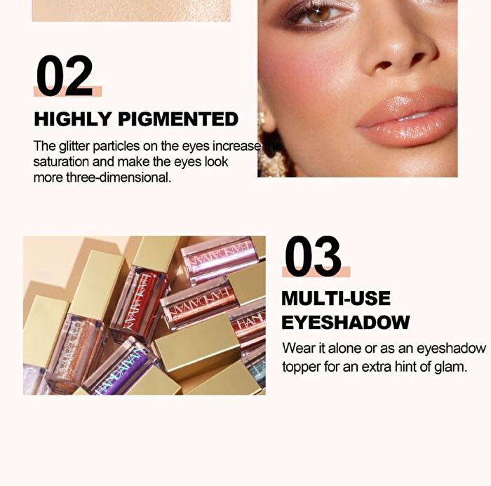 Shimmer Liquid Eyeshadow - 12 Colors - 02# - 4ml