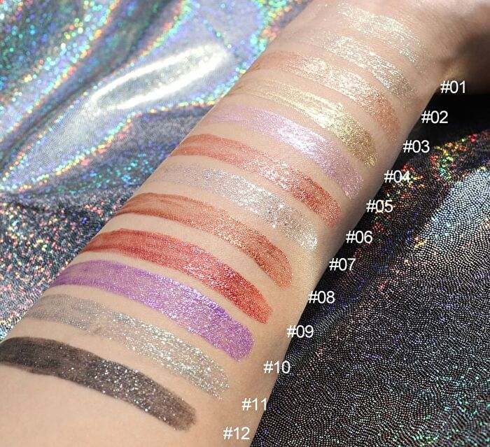 Shimmer Liquid Eyeshadow - 12 Colors - 02# - 4ml