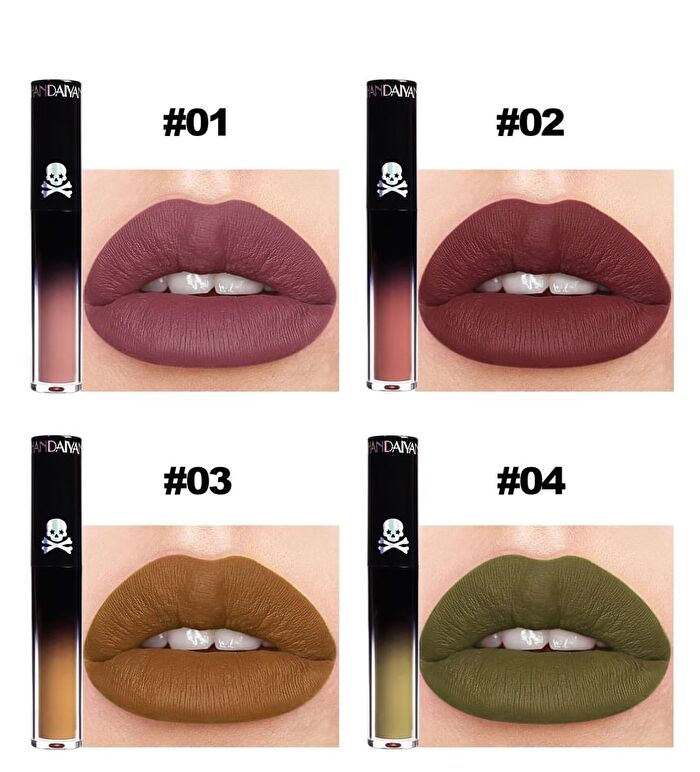 Gothic Style Matte Liquid Lipstick - 12 Colors - 08# - 3.5ml