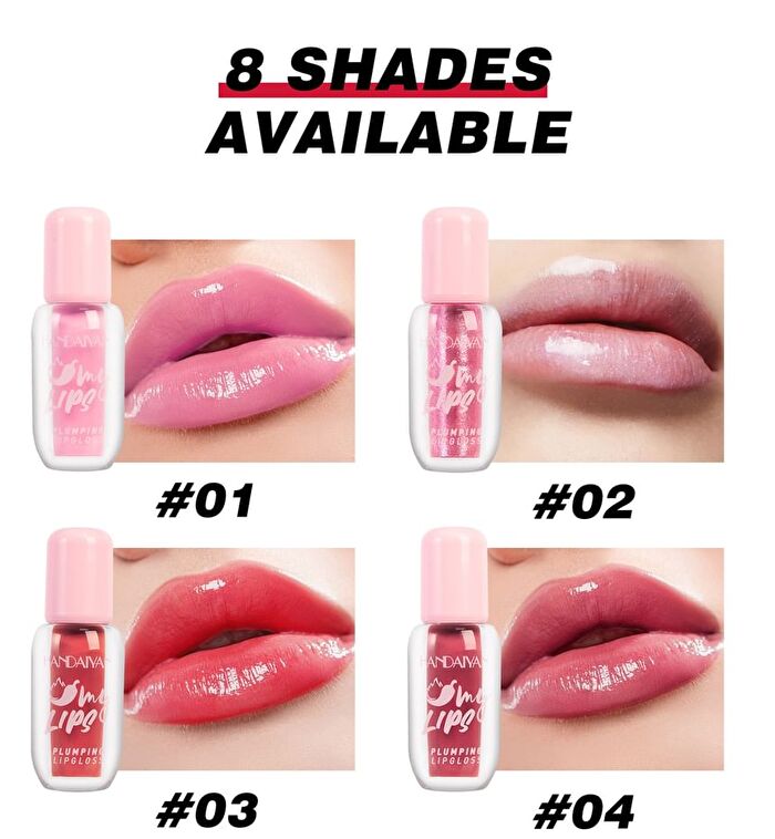 Glossy Plumping Lip Gloss - 8 Colors - 04# - 2.5ml