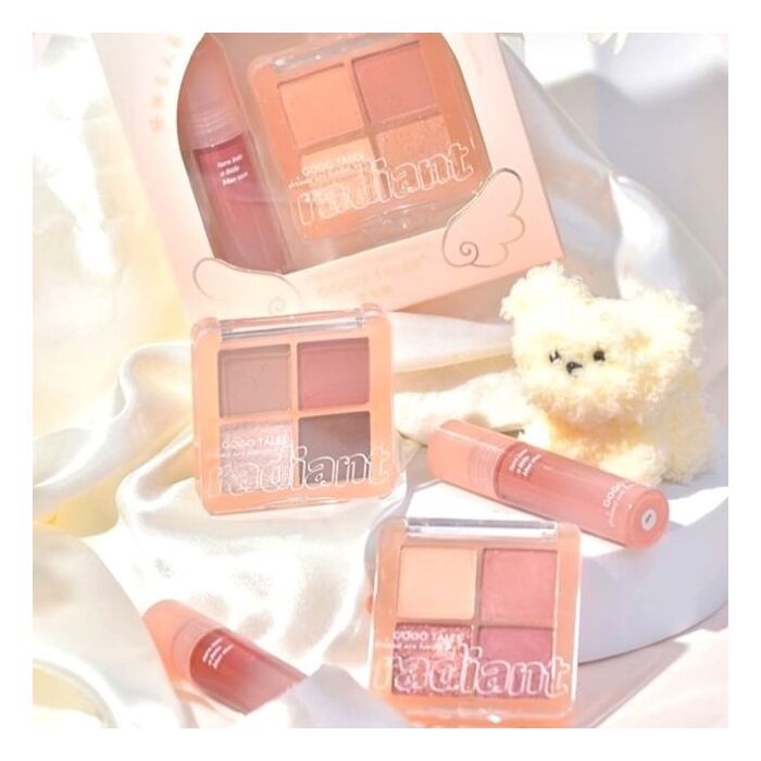 Gogo Tales Lip Gloss Eyeshadow Palette Set - 3 Type - #G01 - 2pcs