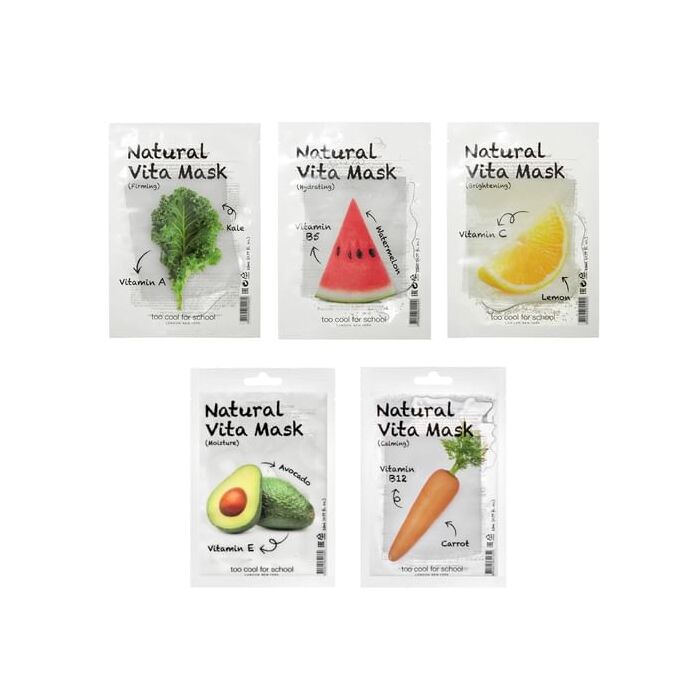 too cool for school Natural Vita Mask - 5 Types - Moisture (Avocado)