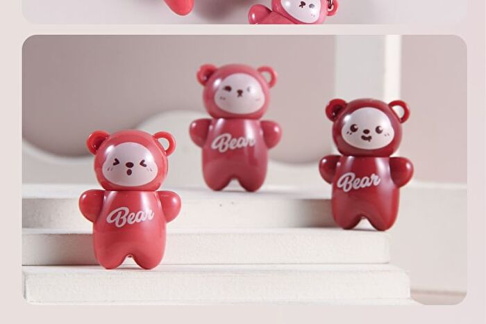 Huggable Bear Keychain Airy Mist Lip Mud - 4 Colors - B03# Wild Berry - 0.8g