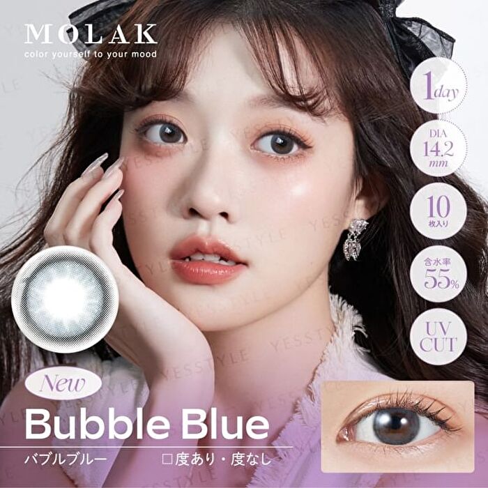Molak 1 Day Color Lens Bubble Blue 10 pcs - P-5.50 (10 pcs)